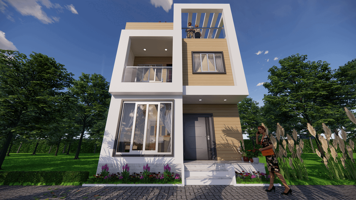 20x25 Feet Small Space House Design With 2 Bedroom Full Walkthrough ...