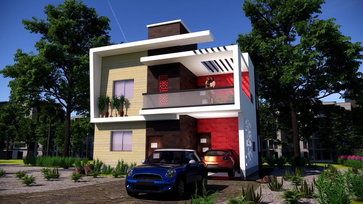 30x30 House Plans 3d With Car Parking