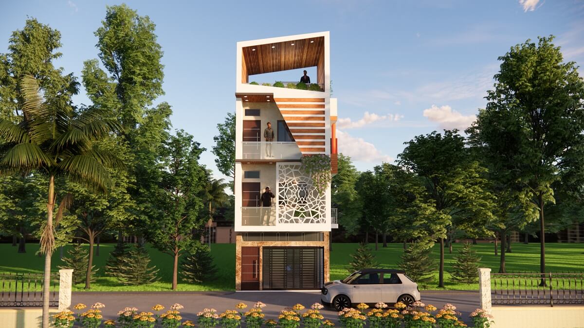 benzin Sjov hærge 15x40 Feet Modern House Design Roof Top Garden House Plan Full Walkthrough  2021 - KK Home Design