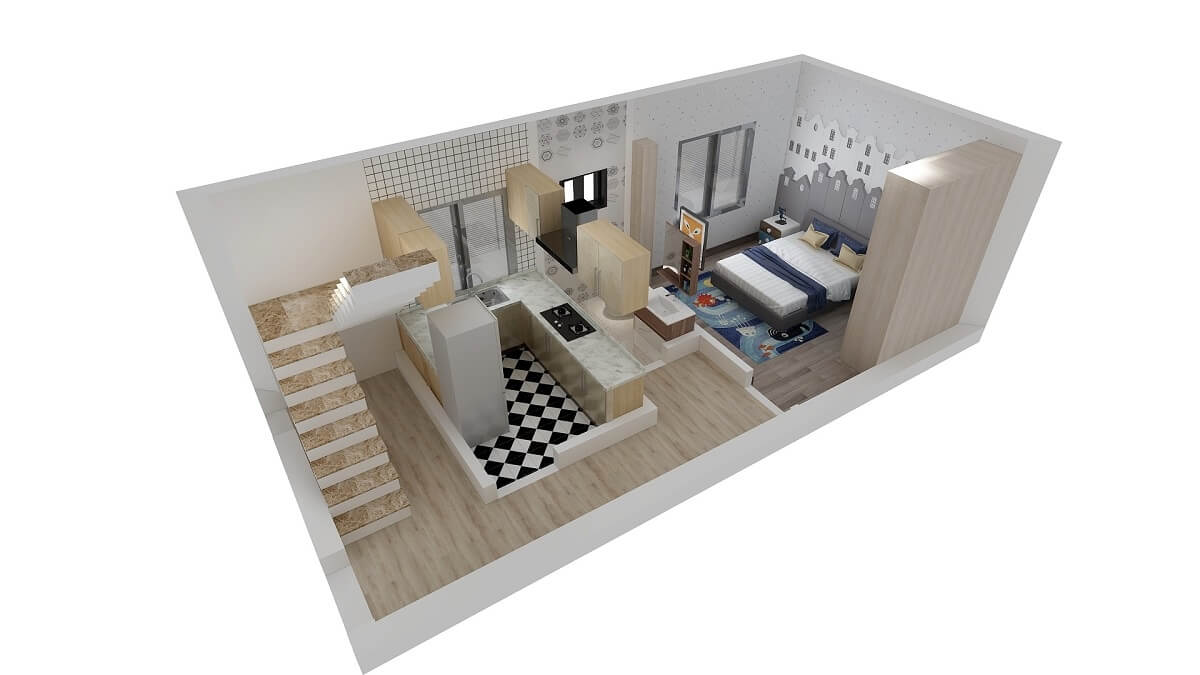 14x30-feet-small-house-design-1-bhk-floor-plan-with-interior-design-full-walkthrough-2021