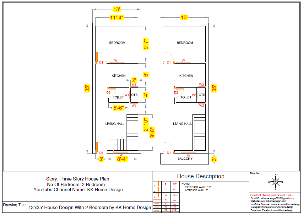 13x35-feet-small-space-house-design-low-budget-house-plan-with-front-elevation-full