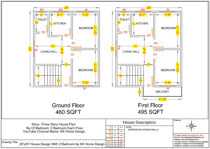 20x23 House Plan