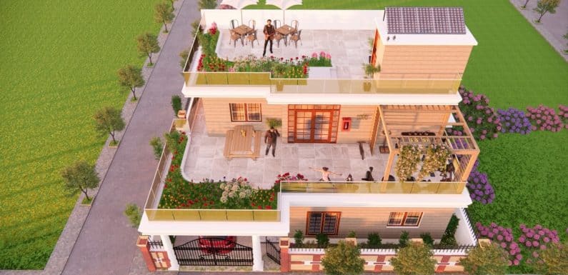 50×40 Feet Luxury House Design With Parking Rooftop Garden Full Walkthrough 2021