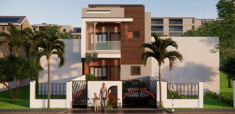 20×136 Feet House Design With Car Parking || Garden || 4 Master Bedroom Walkthrough 2021