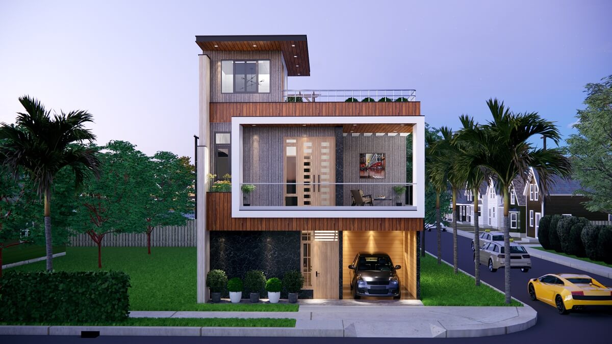 25x40 Feet 3BHK House Design || Beautiful House Design with Parking ...