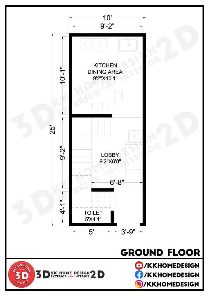 10x25 Floor Plan