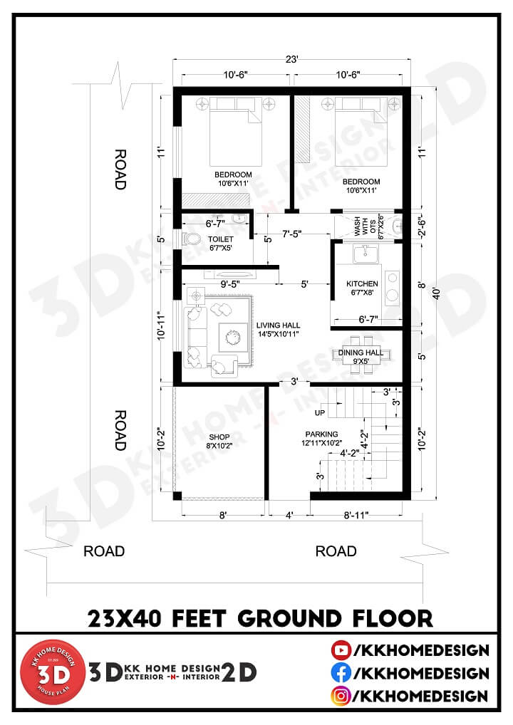 beautiful-house-design-23x40-feet-sit-out-balcony-2bhk-920-sqft-103-gaj