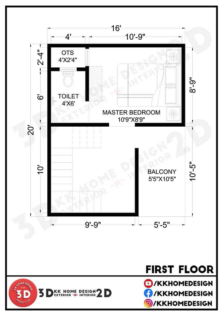 small-space-house-design-16x20-feet-2bhk-house-design-320-sqft-35-gaj-walkthrough