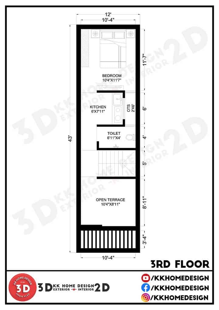 12x40-feet-rent-purpose-house-design-1bk-and-2bk-12-40-small-house-walkthrough-2022-kk-home