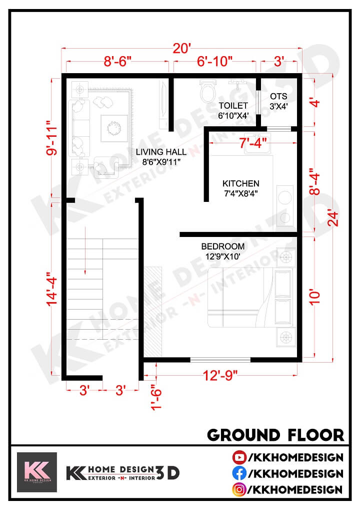 5-lakh-village-home-design-sandaar-ghar-ka-naksha-20x24-feet-53-gaj-walkthrough-2022