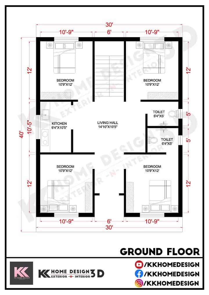 4-bedroom-double-storey-house-plan-map-naksha-design-nbkomputer