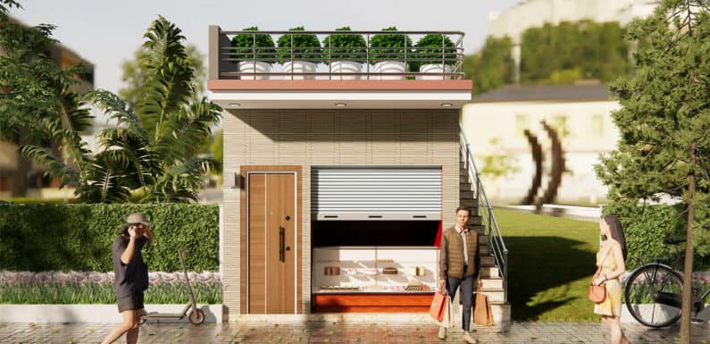 Shop with House || 14×30 Feet Small House With Shop || 46 Gaj || Walkthrough 2023